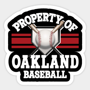 Proud Name Oakland Graphic Property Vintage Baseball Sticker